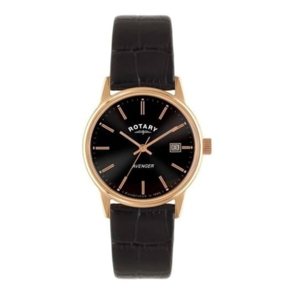 Mens Rose Gold Date Display Watch