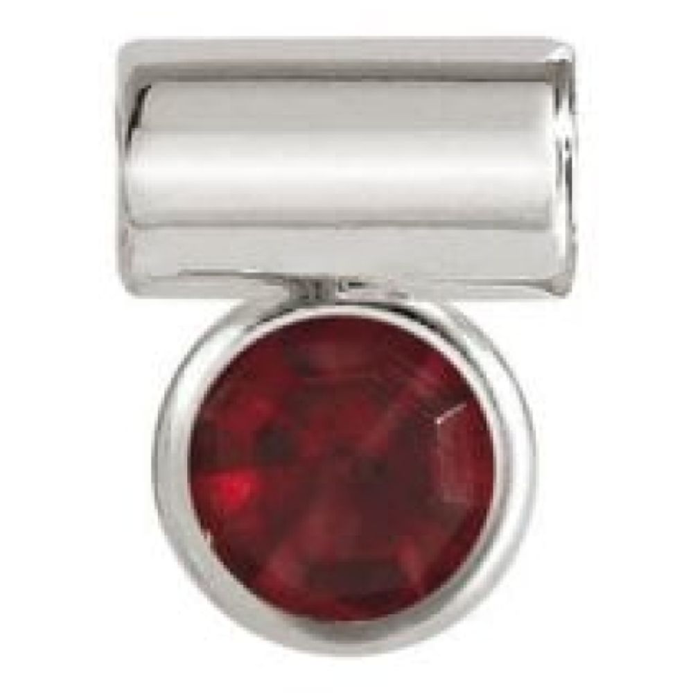 Seimia Round Red Cubic Zirconia Charm