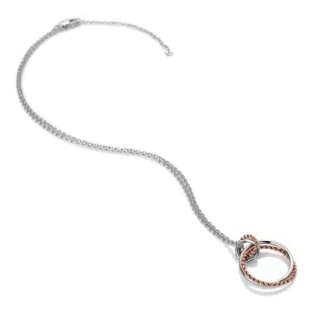 Unity Circle Pendant Rose Gold Plate Accents