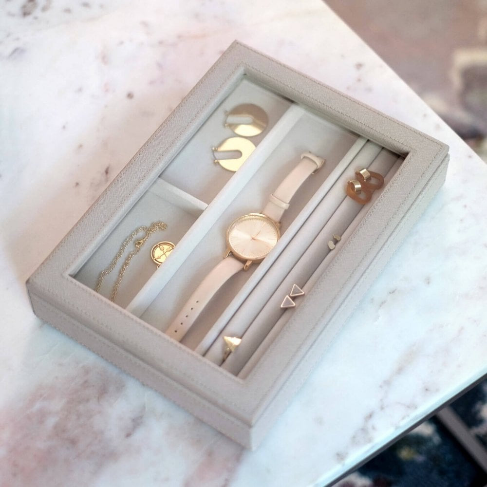 Taupe Classic Glass Lid