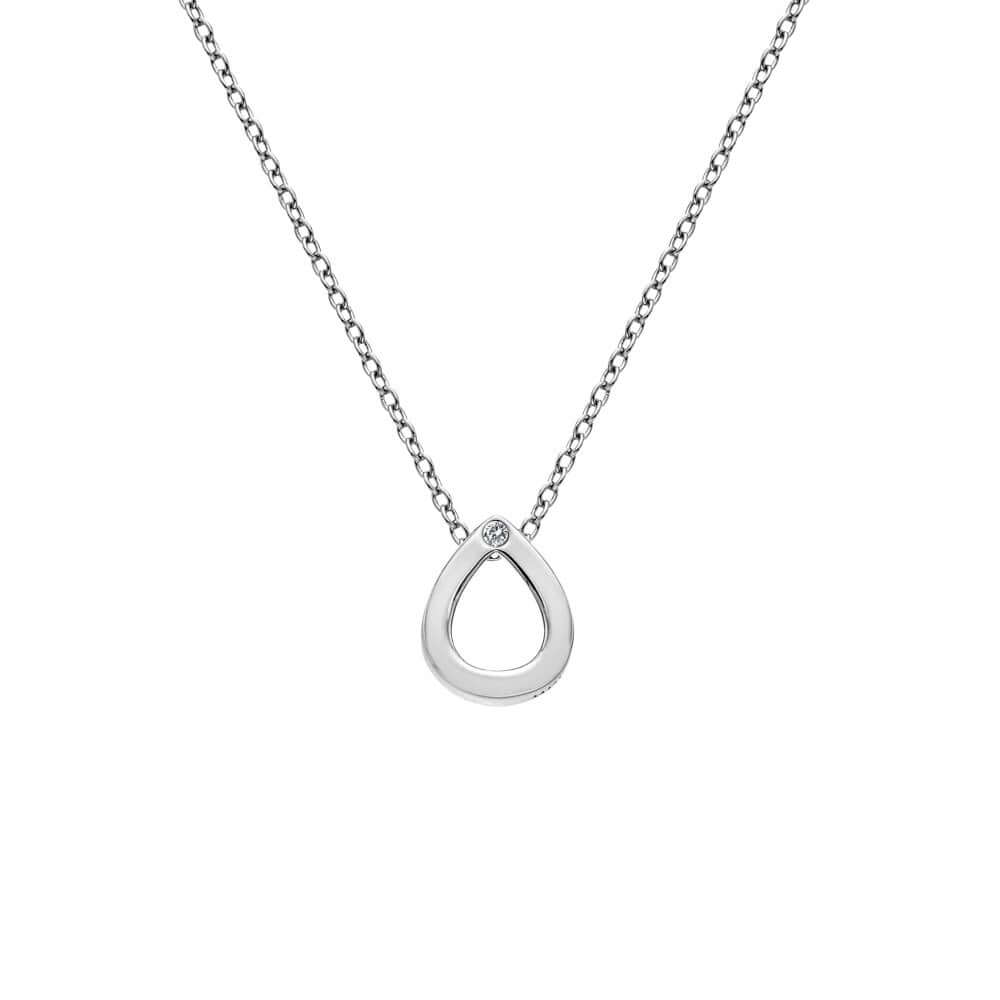 Diamond Amulet Teardrop Pendant Necklace