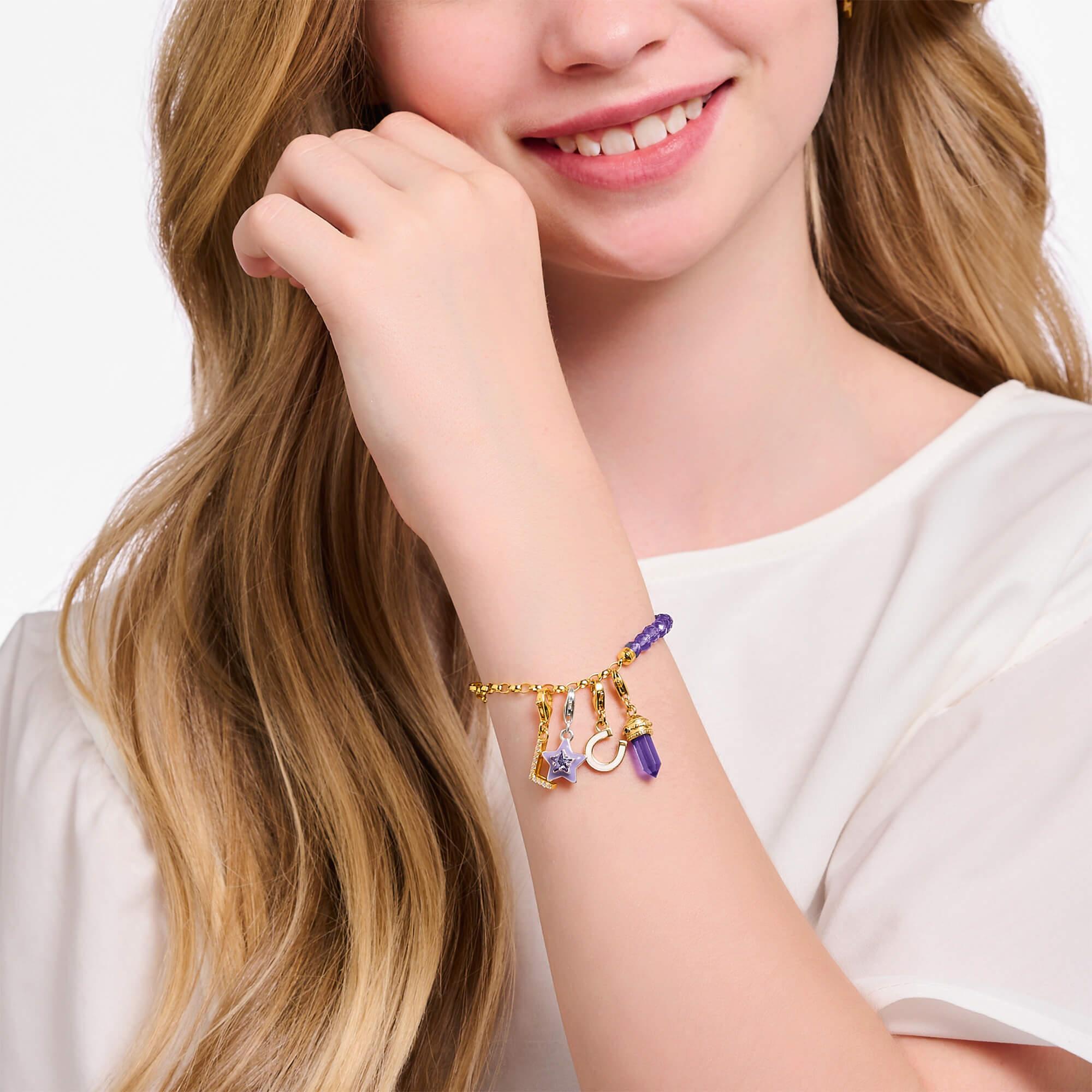 Gold Plated Horseshoe Charm Pendant
