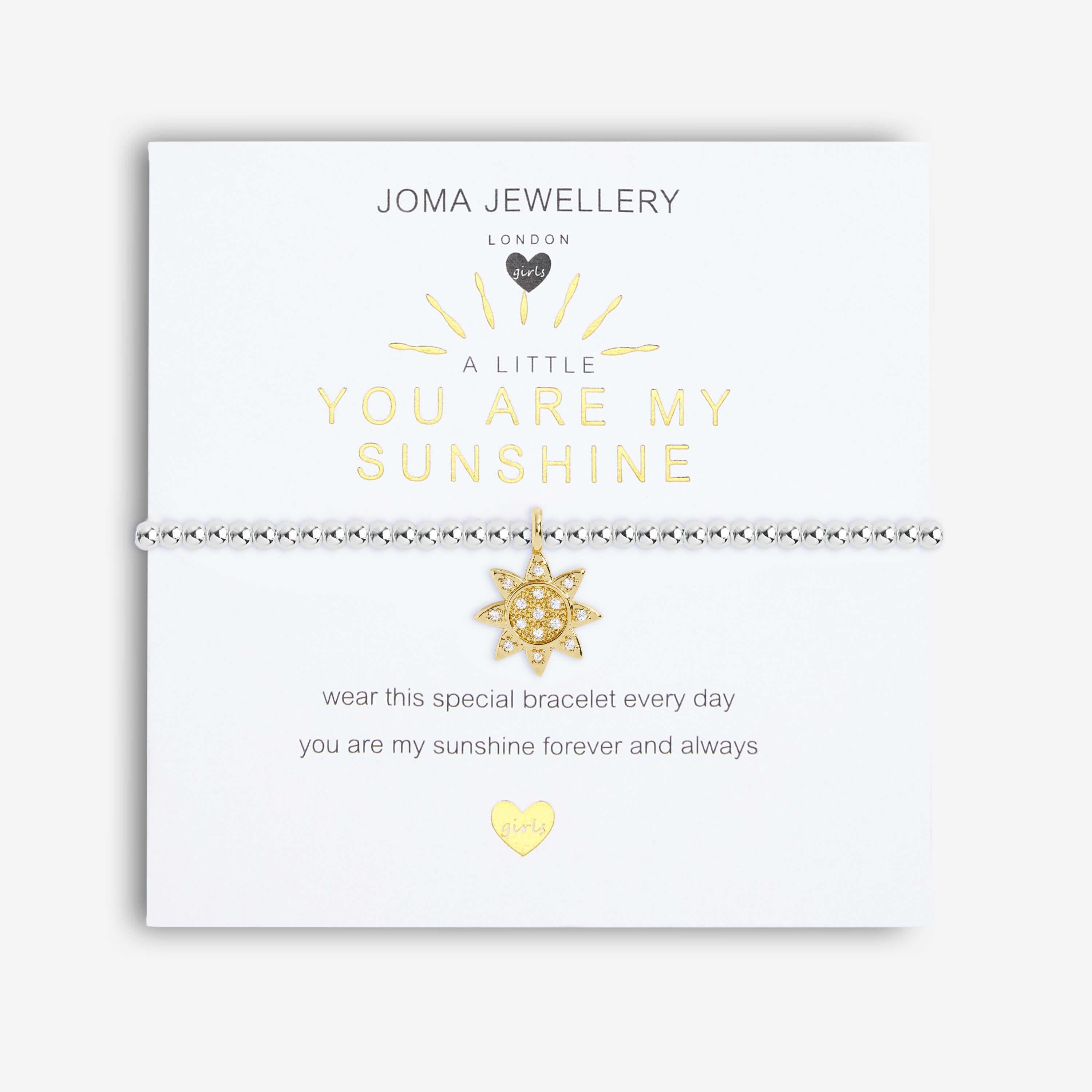 A Little | You Are My Sunshine | Silver | Bracelet | 15.5cm Stretch