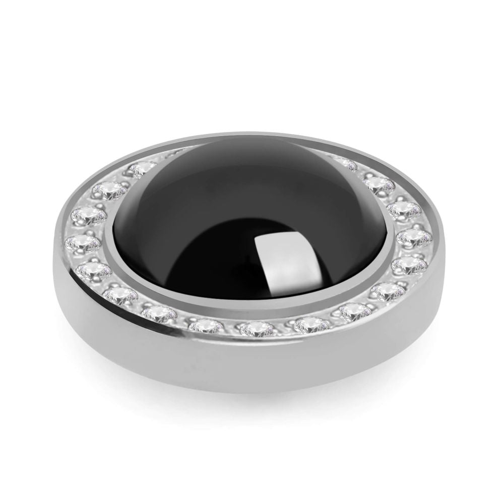 Canino Deluxe S/P 10.5mm Jet Hematite Pearl Cabochon Top