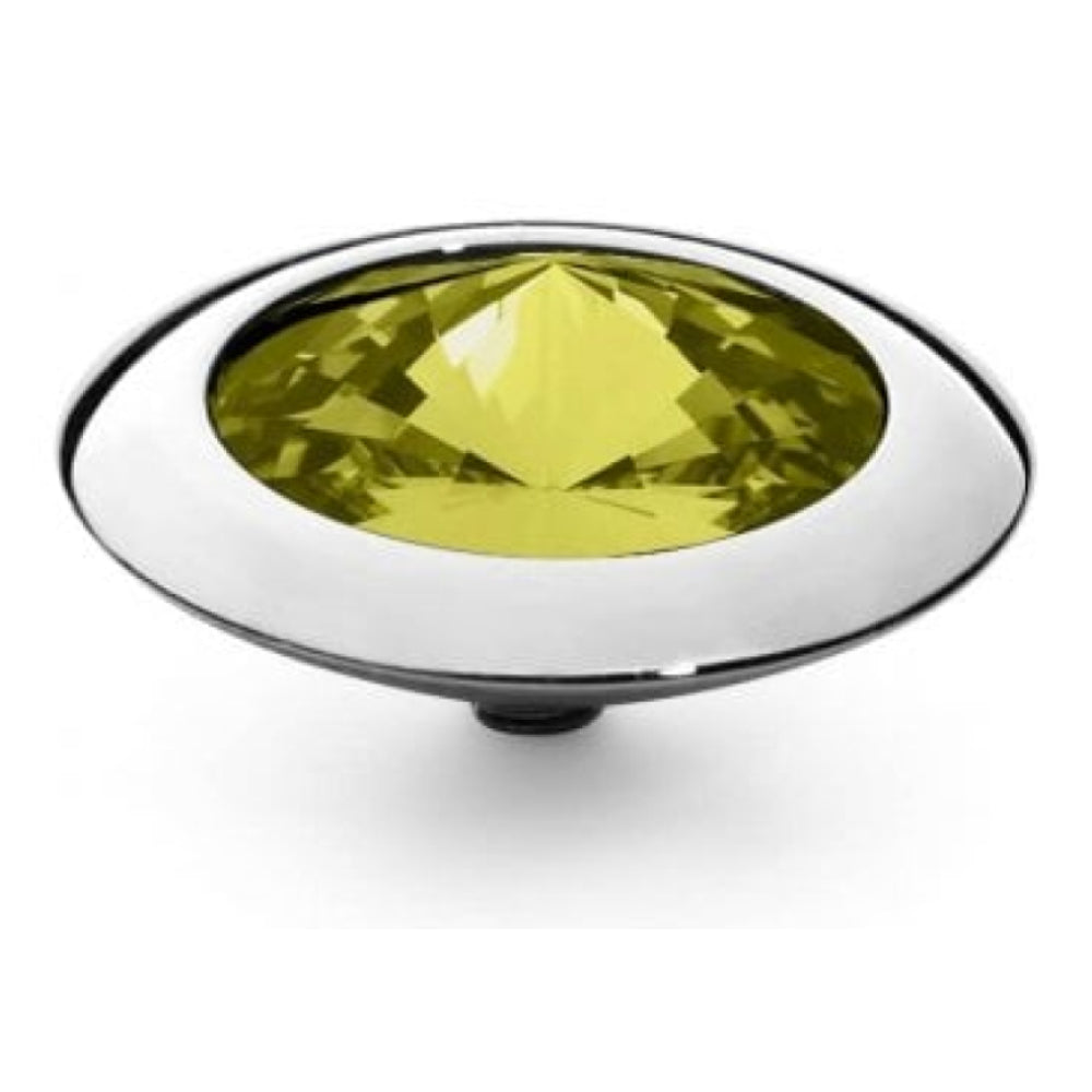 Famosa Silver 16mm Tondo Ring Top Olivine
