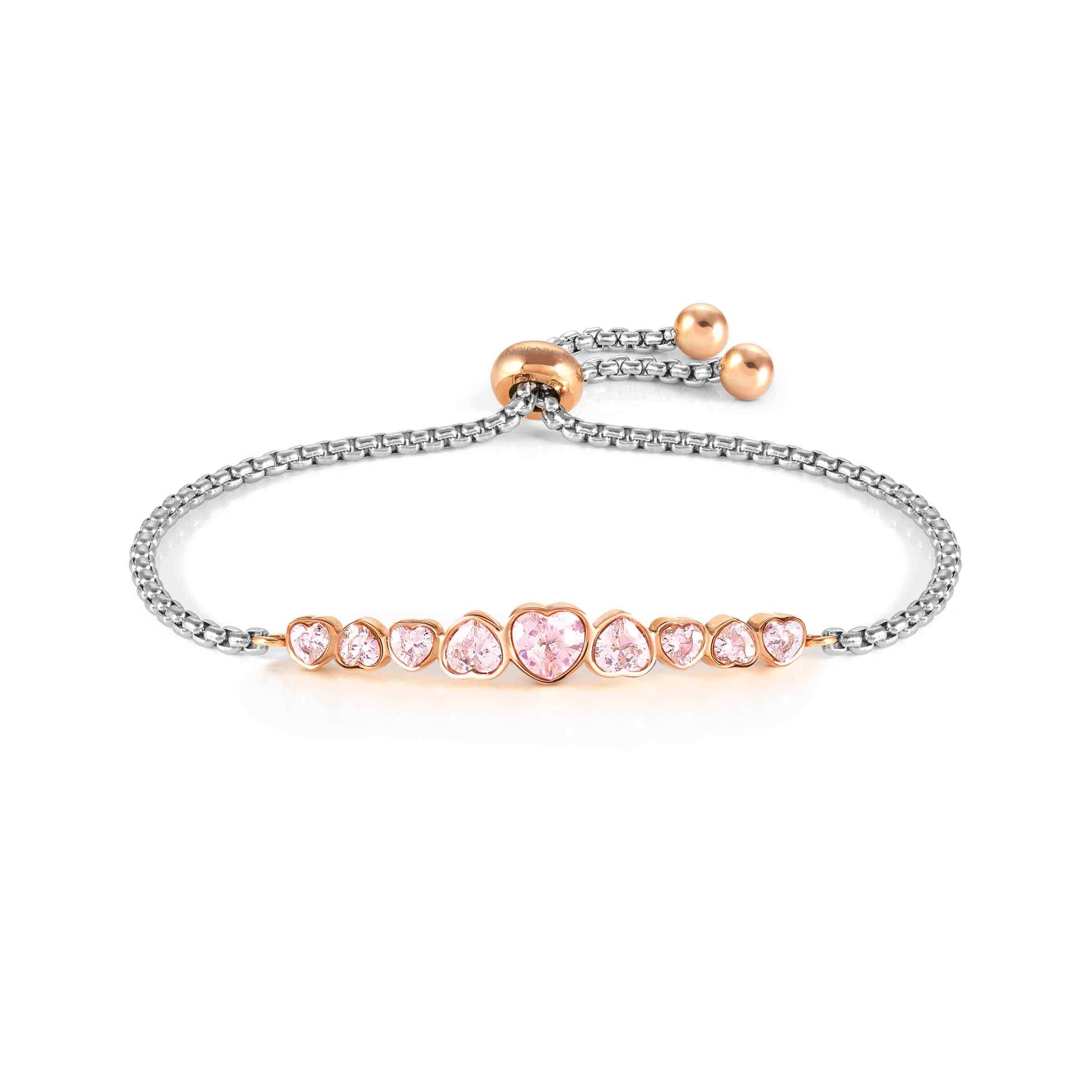 Milleluci Bracelet With Pink Heart CZ