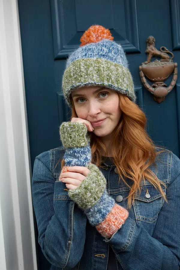Berlin Bobble Beanie Blue