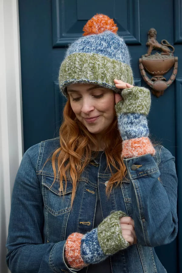 Berlin Bobble Beanie Blue