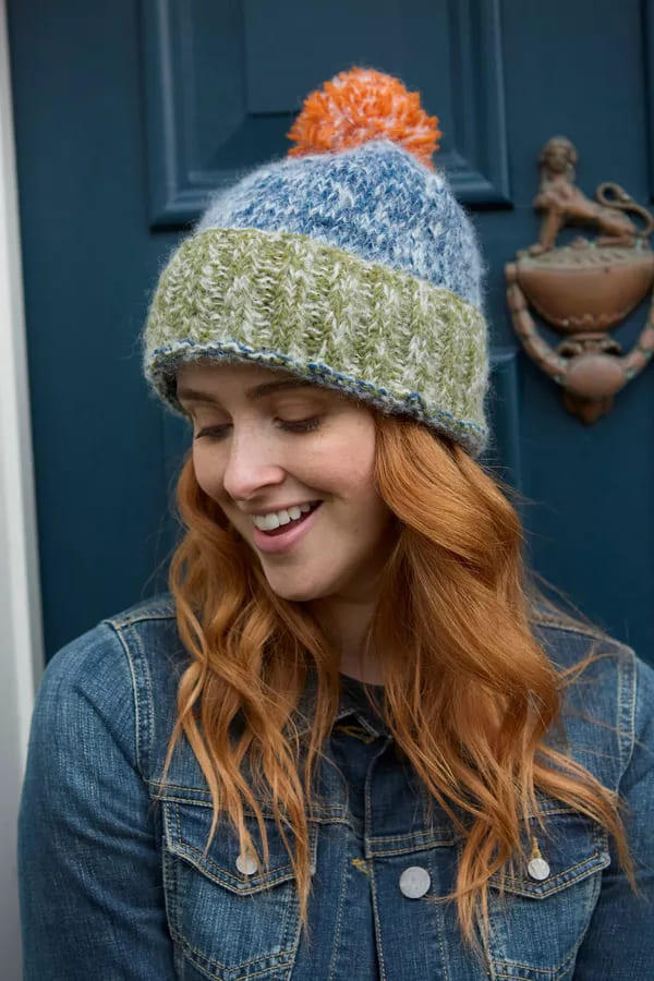 Berlin Bobble Beanie Blue