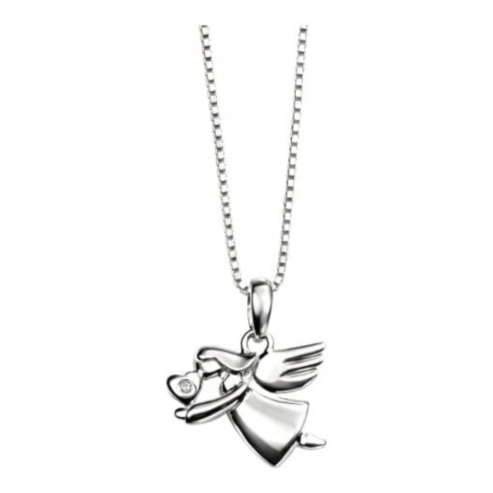 Childrens Sterling Silver Angel Pendant Necklace