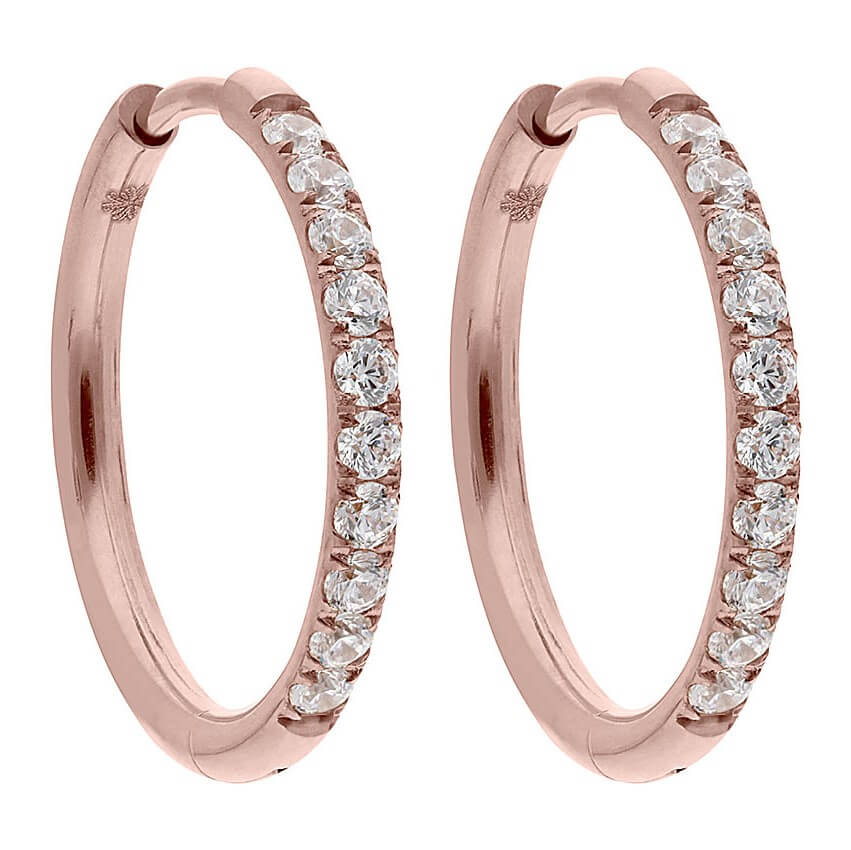 Interc Eternity Rose Gold Earring-20mm