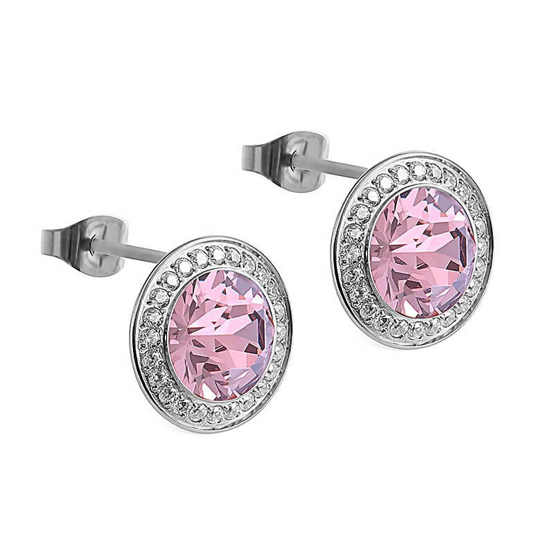 Light Rose Ignite 13mm TONDO Deluxe (S/P) Stud Earrings