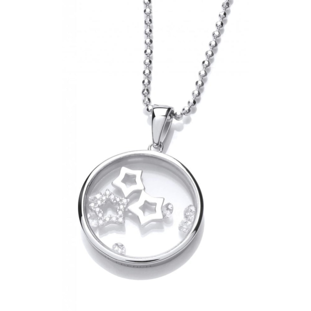 Celestial Silver Shooting Stars Pendant