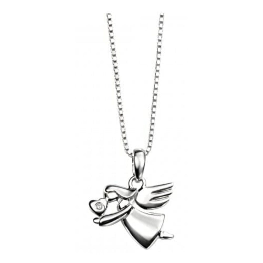Childrens Sterling Silver Angel Pendant Necklace
