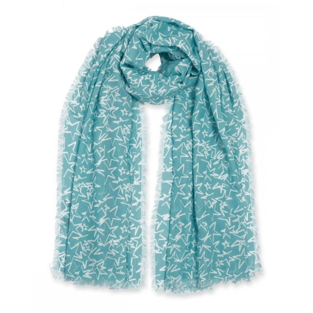 Sentiment Scarf | Wish | Aqua Blue | 184 X 86cm