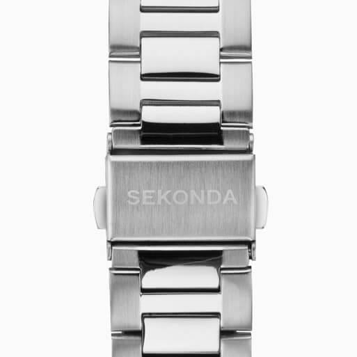 Ocean Silver Case & SS Bracelet With Black Dial Men's Watch