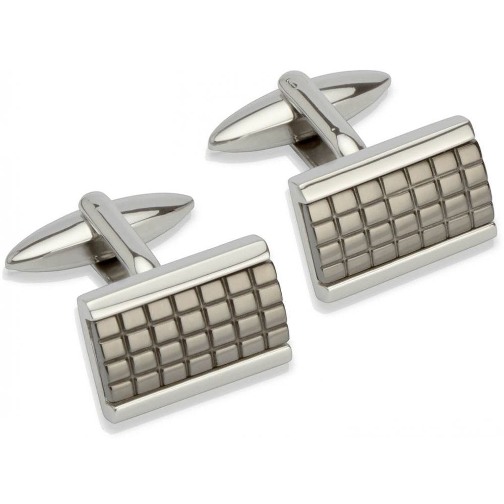 Steel Cufflinks With Gunmetal Ip-Plating