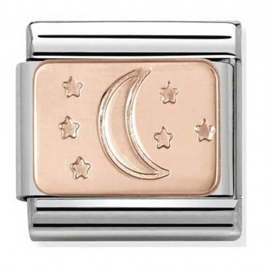 Composable Classic 9k Rose Gold Moon & Stars Link
