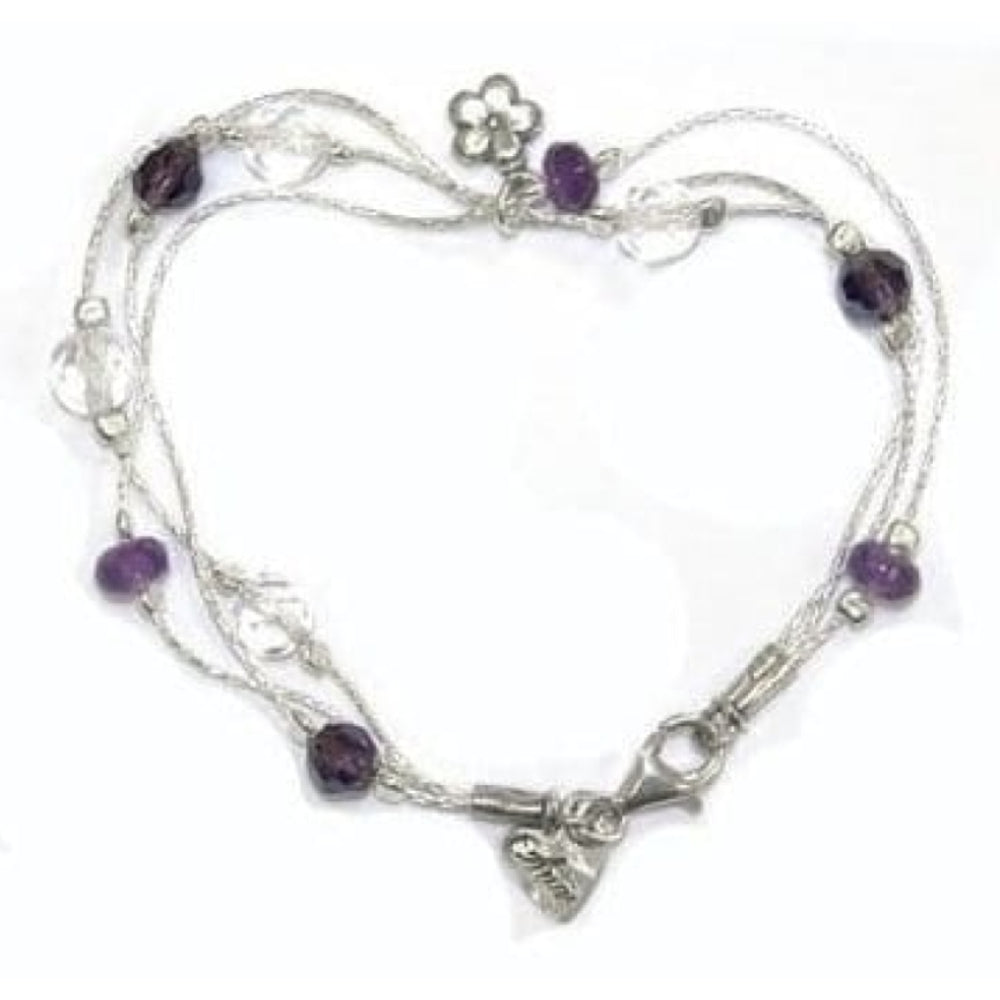 Ladies Handmade Sterling Silver 3 Cord Bead Bracelet