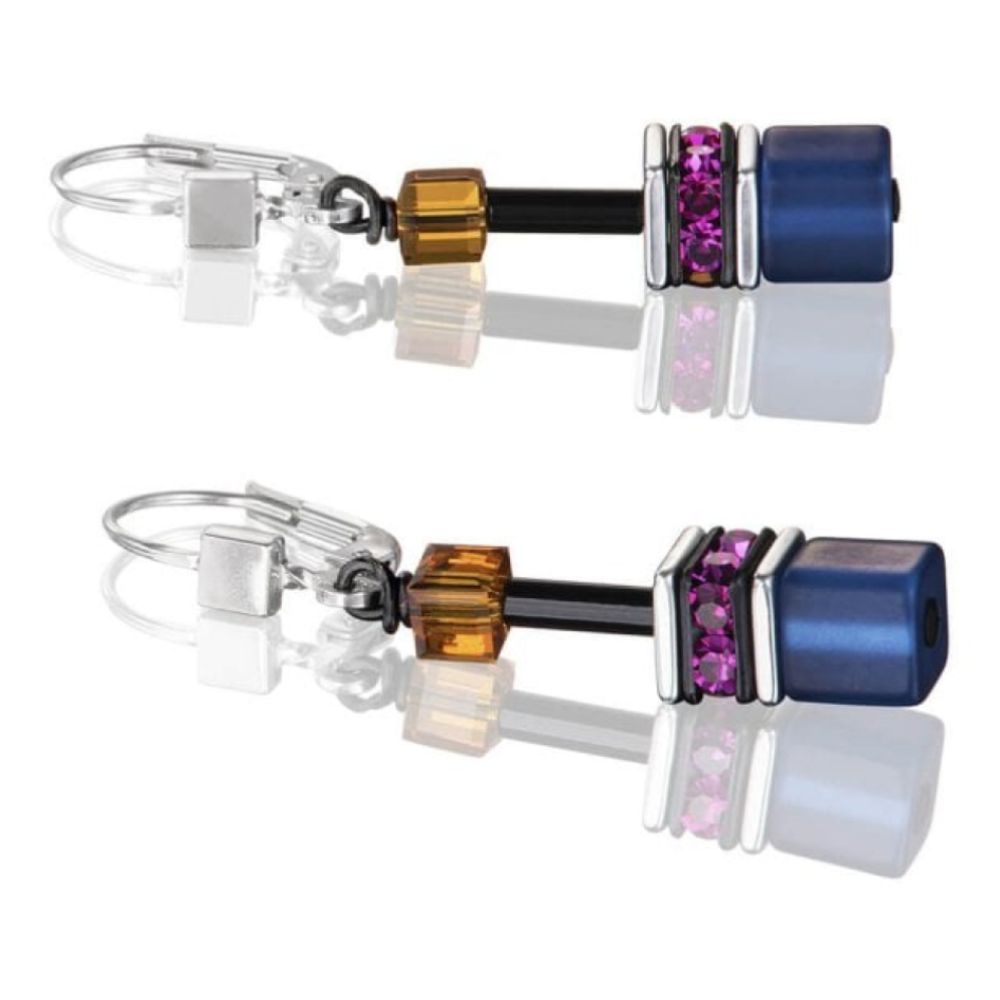 Geo Cube Multicolour Winter 2 Pierced Earrings