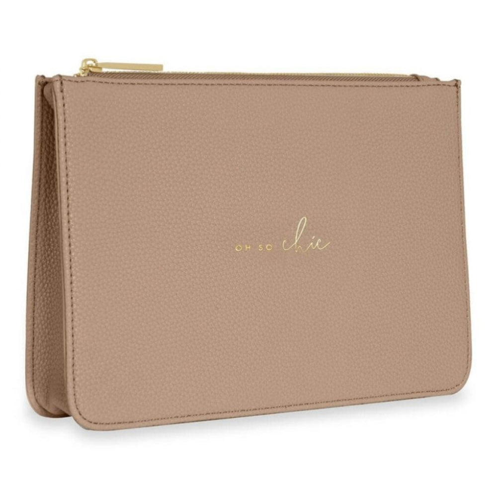 Stylish Structured Pouch | Oh So Chic | Taupe | 16 X 24 X 5 Cm