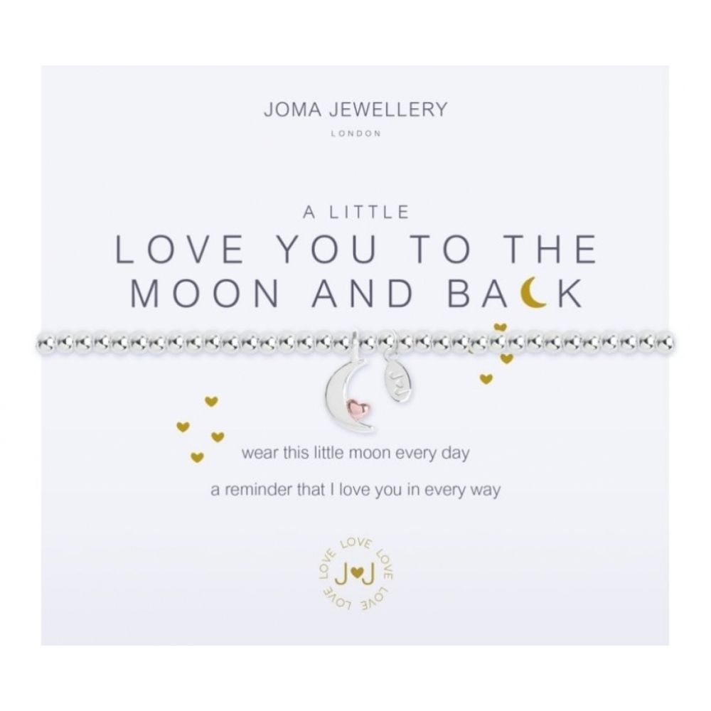 A Little | Love You To The Moon And Back | Silver | Bracelet | 17.5cm