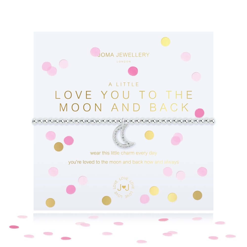 Confetti A Little | Love You To The Moon And Back | Silver | Bracelet | 17.5cm Stretch