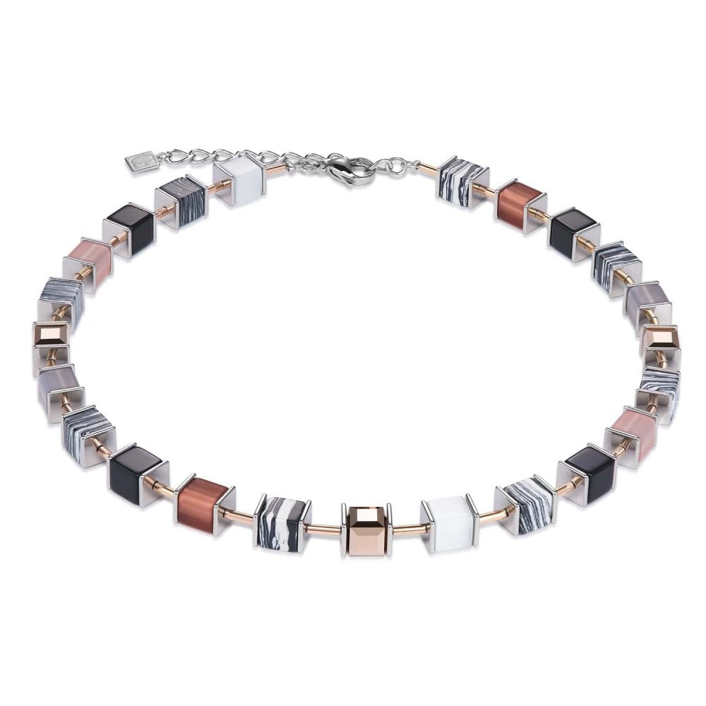 Geo Cube Nude Necklace