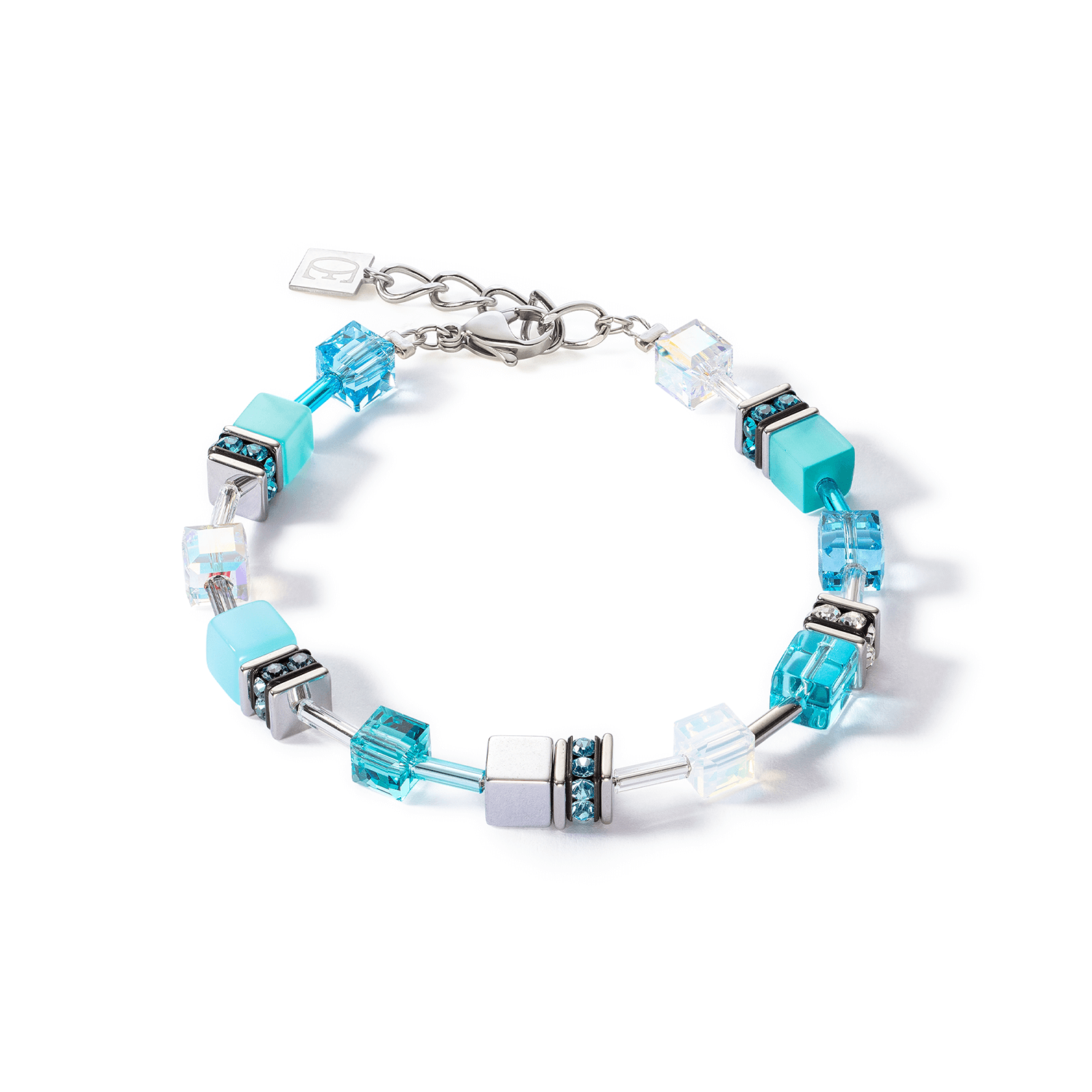 GeoCUBE Iconic Joyful Turquoise Colour Bracelet