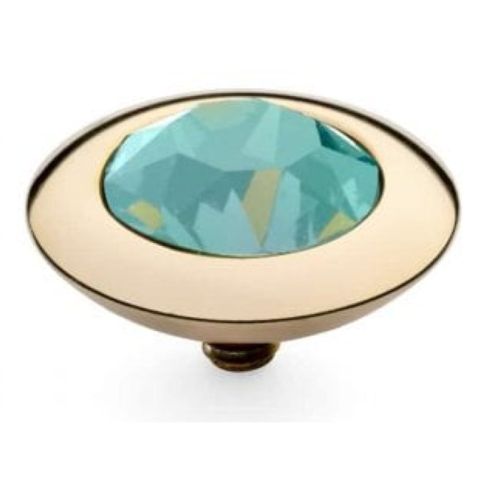 Famosa Gold 13mm Tondo Ring Top Pacific Opal