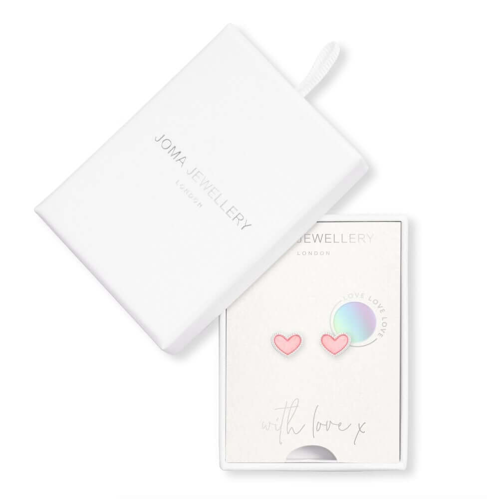 Treasure The Little Things Love Love Love Silver Earrings