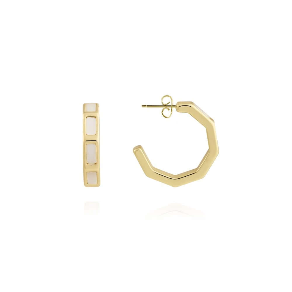 Treasure The Little Things Hello Beautiful Gold Earrings
