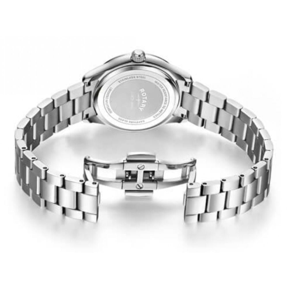 Stainless Steel Case With Stones Around & Bracelet Strap Ladies Oxford Watch