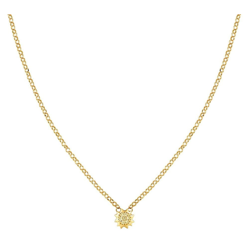 Gioie 925 Silver Necklace And Cubic Zirconia Colored (021_Sun Yellow Gold)