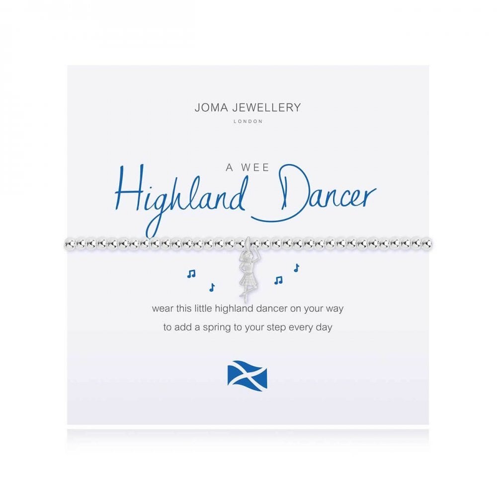A Little | Highland Dancer (Scottish) | Silver | Bracelet | 17.5cm Stretch