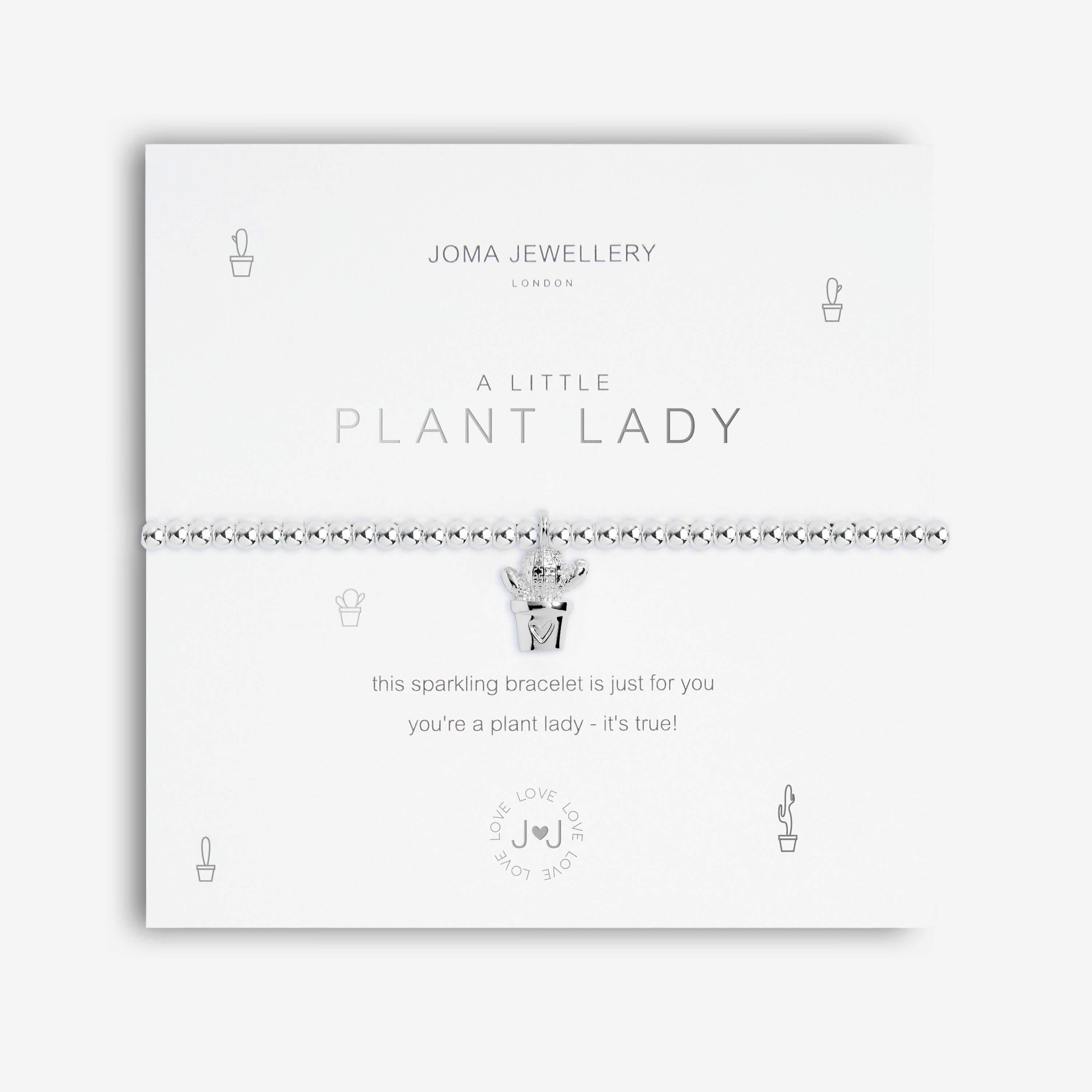 A Little | Plant Lady | Silver | Bracelet | 17.5cm Stretch