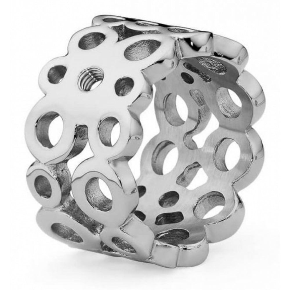 Famosa Ancona Silver Plated Stainless Steel Ring