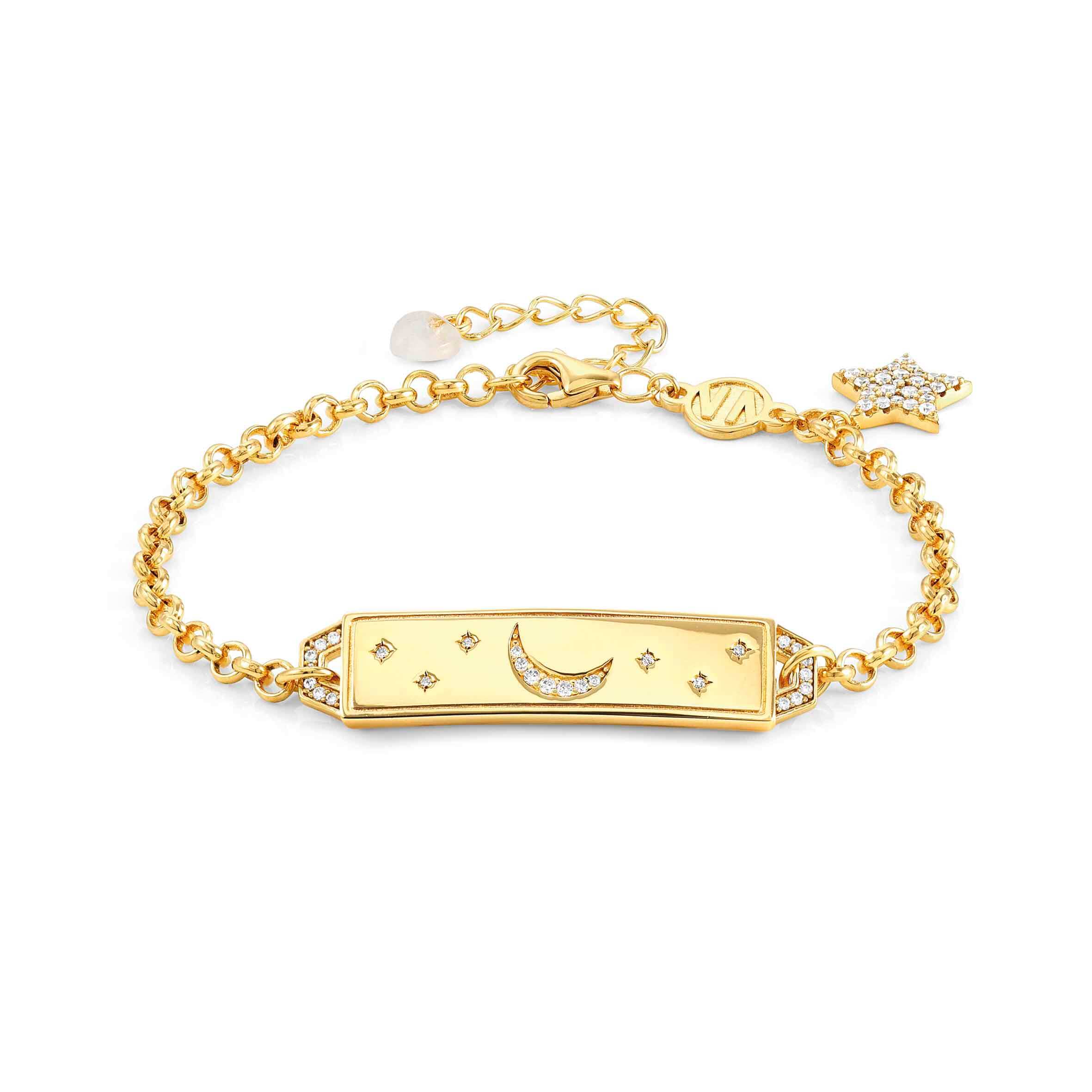 Talismani 18K Gold Bracelet With Star and Moon