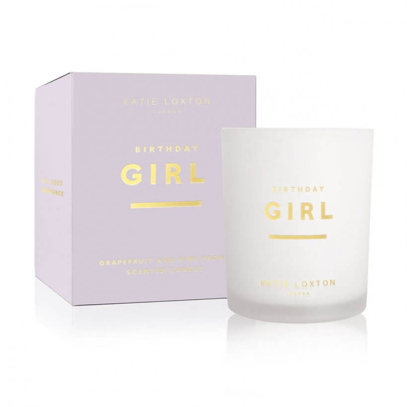 Sentiment Candle | Birthday Girl | Grapefruit And Pink Peony