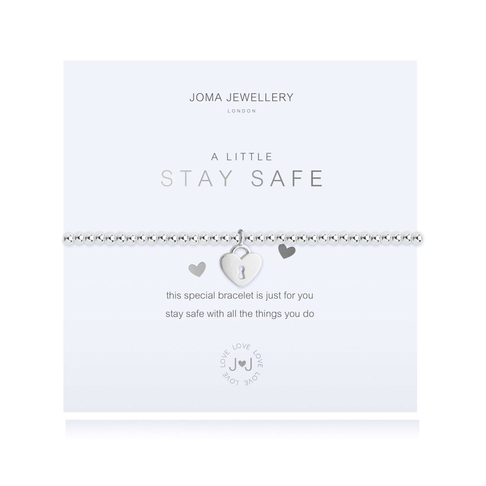A Little | Stay Safe | Silver | Bracelet | 17.5cm Stretch
