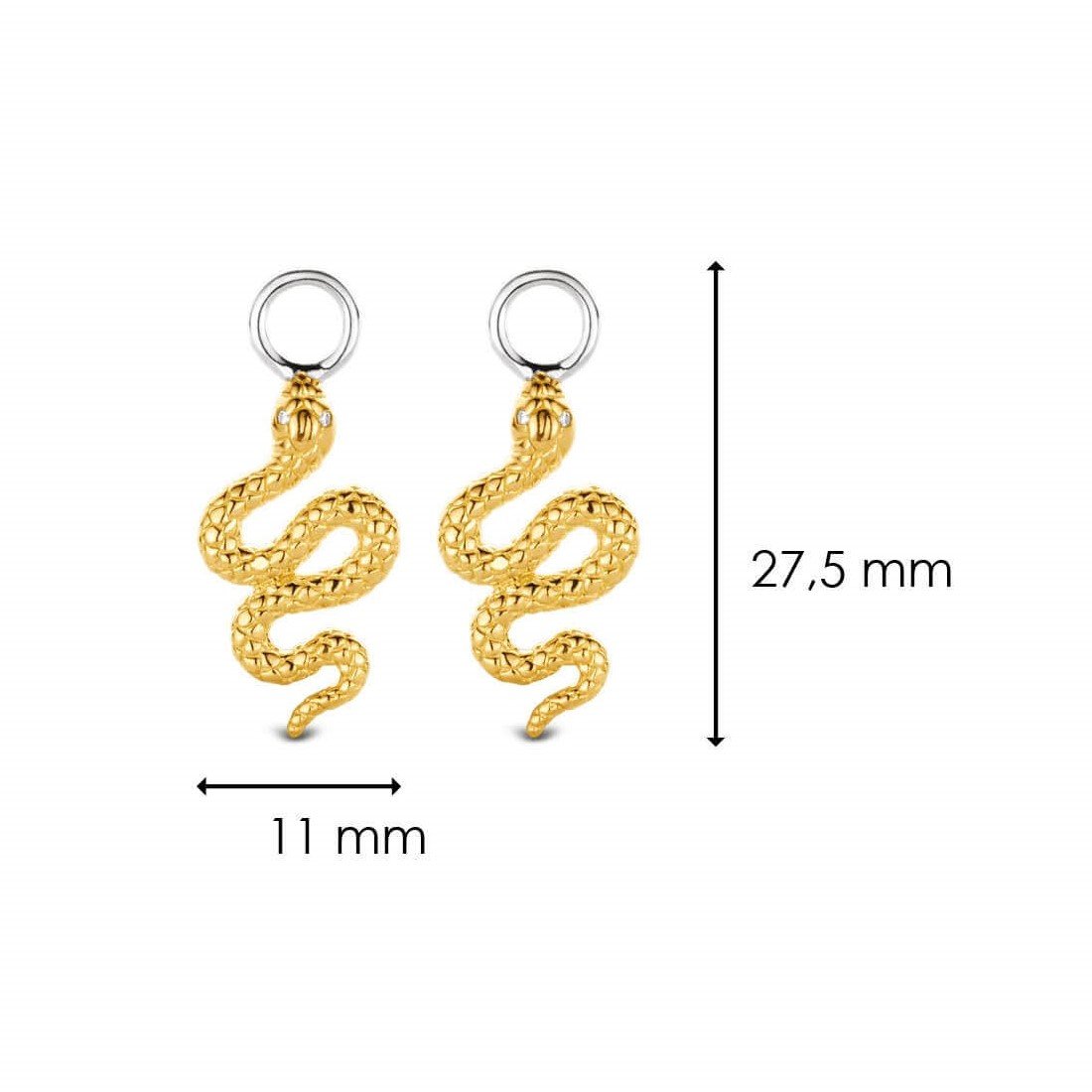 Gold Plated Snake Ear Charm