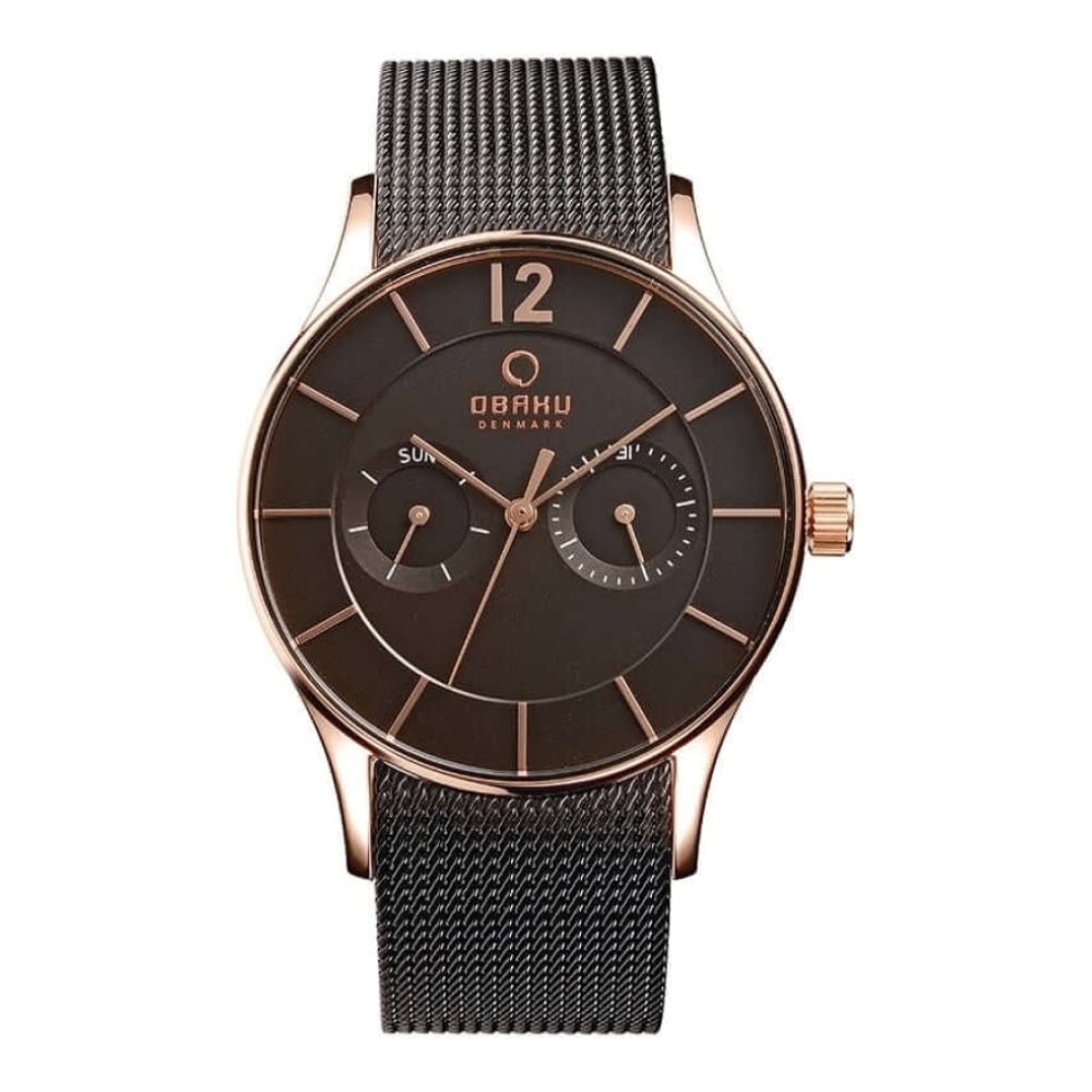 VILD - NIGHT Rose Gold Plated Day/Date Display Watch
