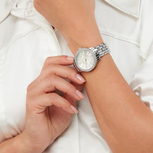 Charlotte Silver Dial With Silver Case & Alloy Bracelet Strap Ladies Watch