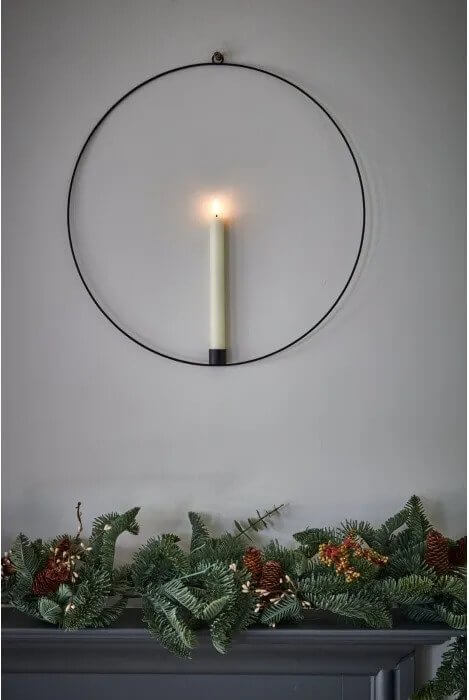 20cm Candle Ring - Black