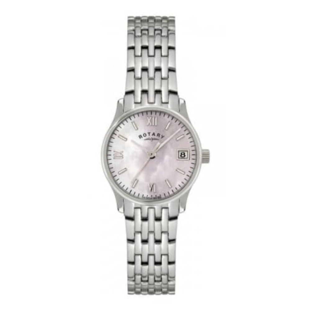 Stainless Steel Ladies MOP Date Display Watch