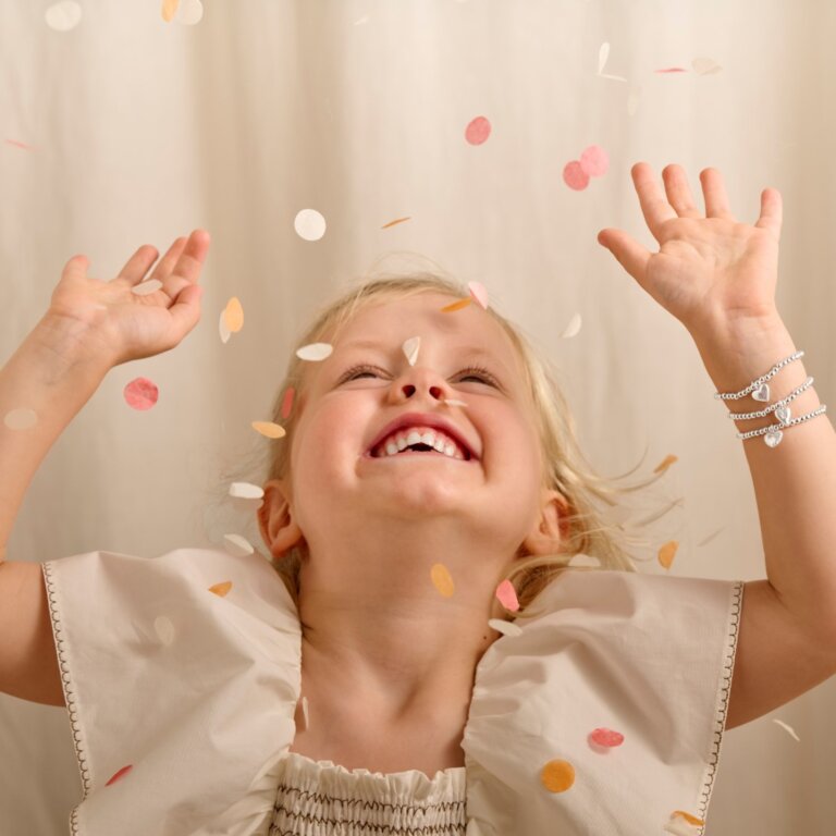 Kid's Confetti A Little 'Just For You Birthday Girl' Silver Plated Bracelet