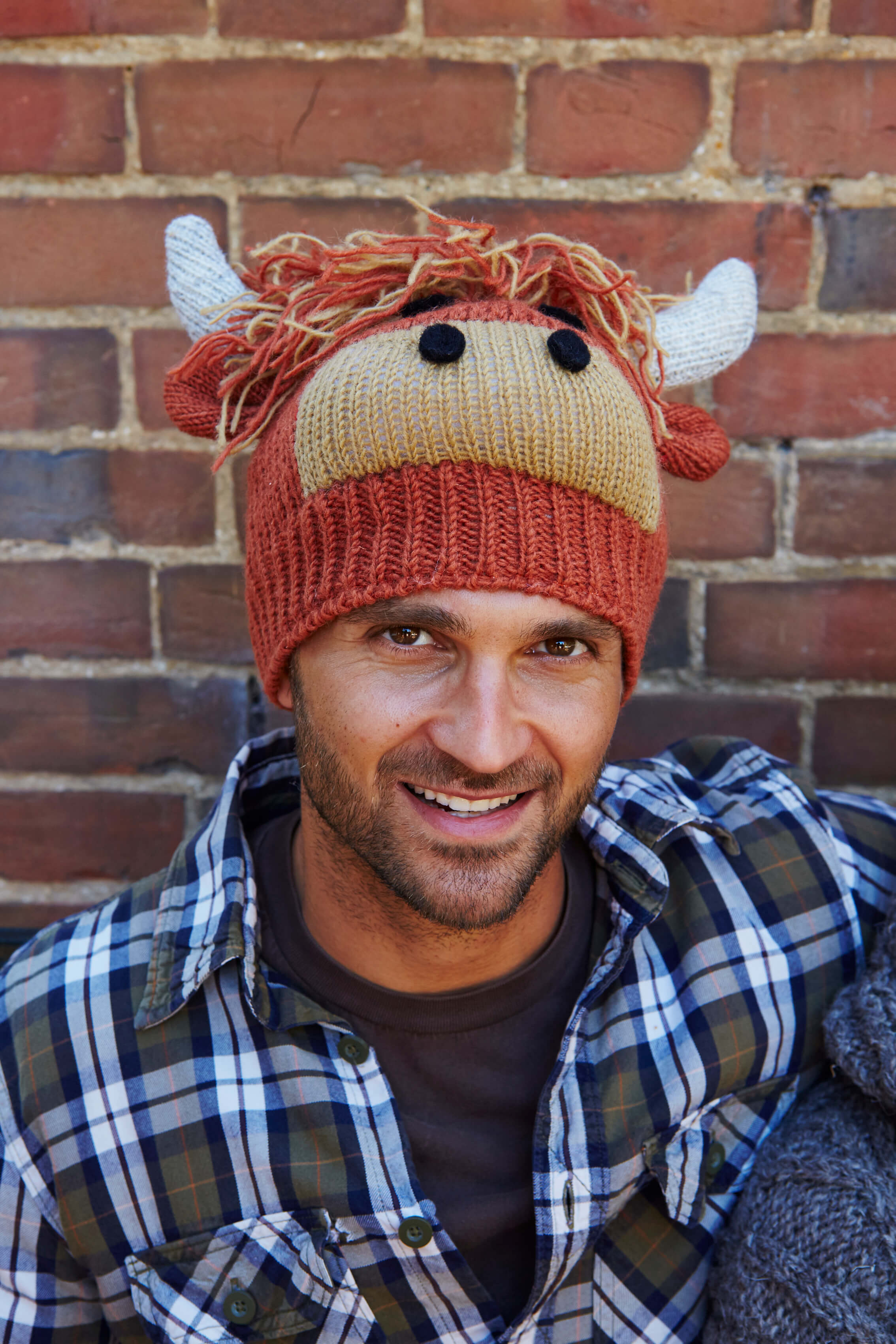 Adult Animal Highland Cow Beanie Hat