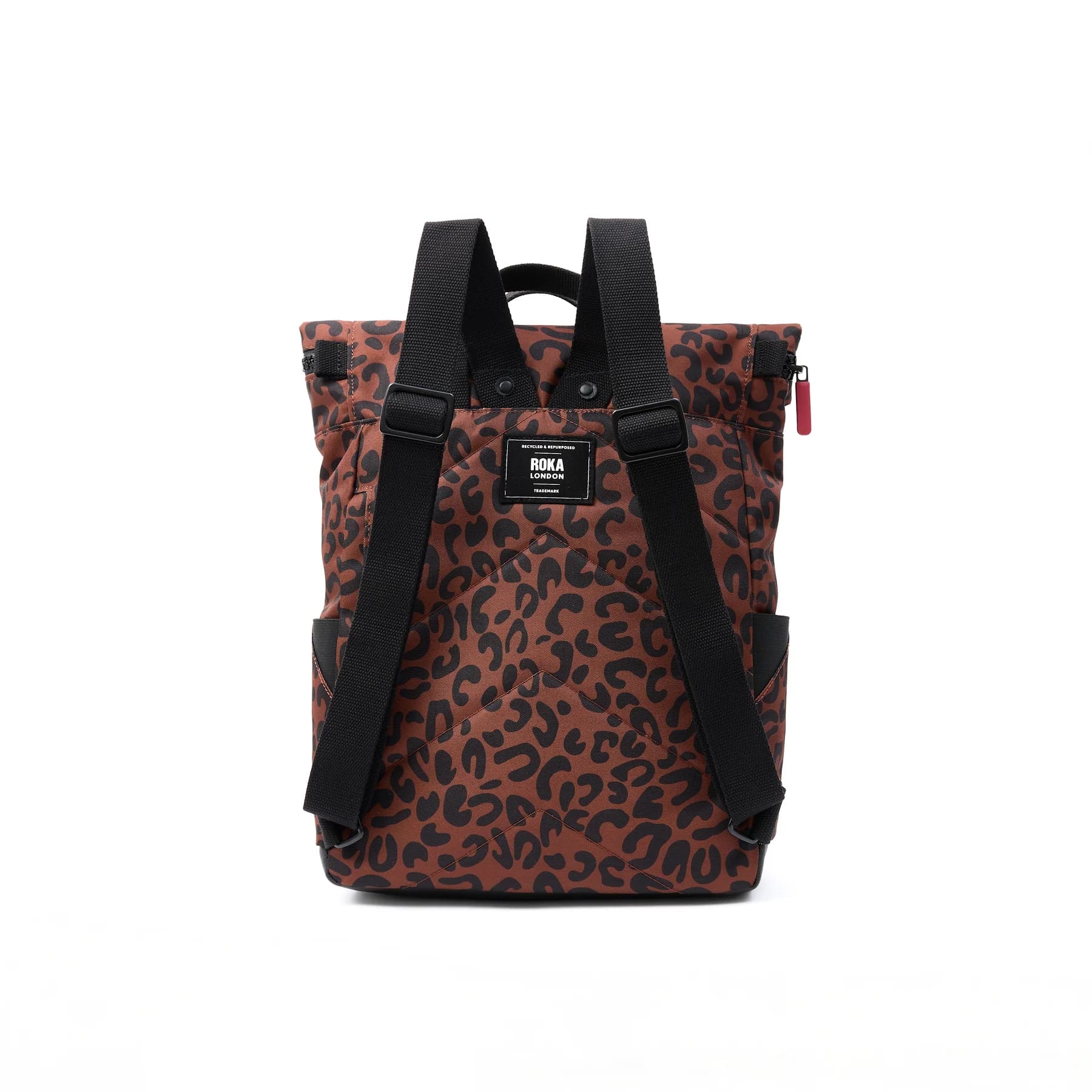 Canfield B Leopard Print Recycled Canvas Medium Backpack