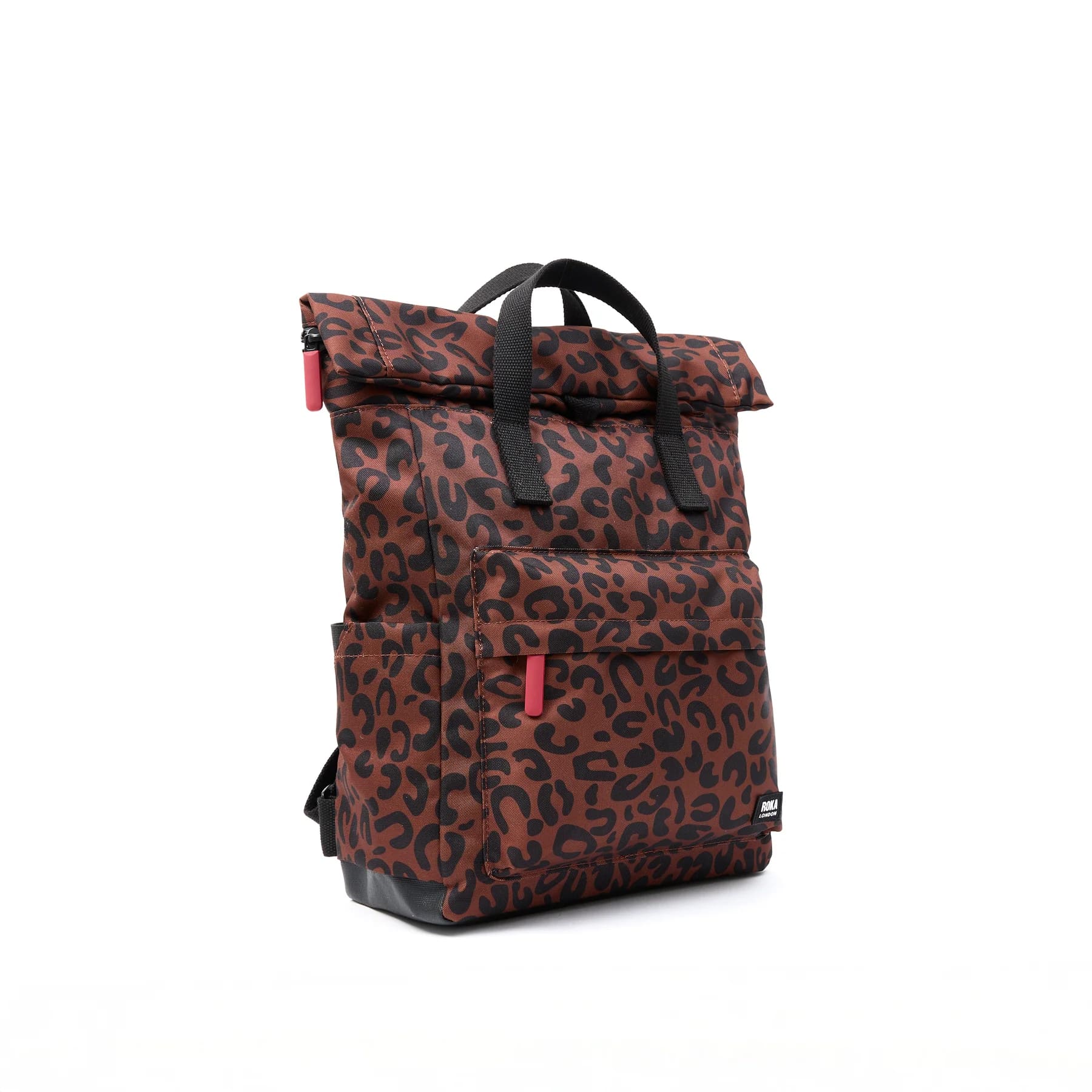 Canfield B Leopard Print Recycled Canvas Small Backpack