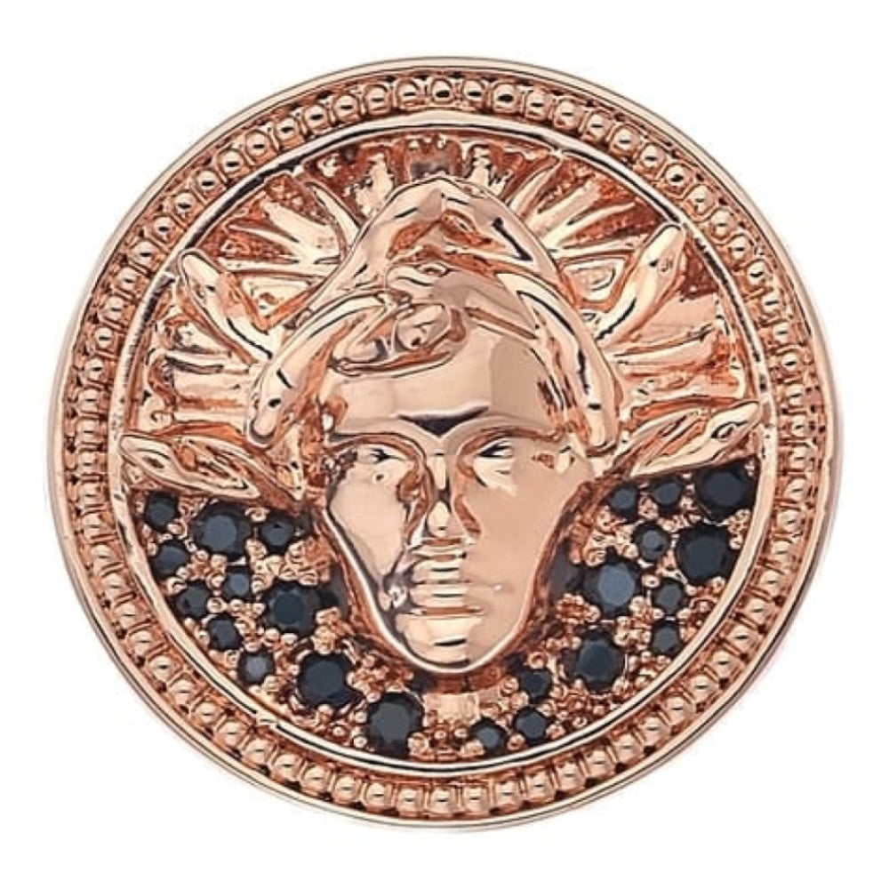 Medusa Nera Rose Gold Plated - 25mm